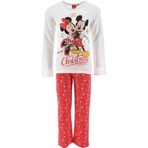 Pyjama Kerstmis Minnie MINNIE MOUSE. Katoen materiaal. Maten 8 jaar - 126 cm. Wit kleur