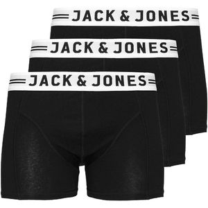 Set van 3 boxershorts JACK & JONES. Katoen materiaal. Maten XL. Zwart kleur