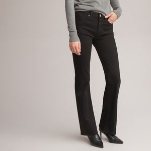 Bootcut jeans LA REDOUTE COLLECTIONS. Denim materiaal. Maten 48 FR - 46 EU. Zwart kleur