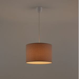 Hanglamp/Lampenkap in ribfluweel Ø30 cm, Thalia LA REDOUTE INTERIEURS. Fluweel materiaal. Maten één maat. Beige kleur