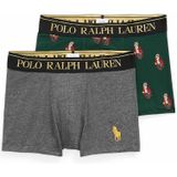 Geschenkdoos met 2 boxershorts POLO RALPH LAUREN. Katoen materiaal. Maten M. Grijs kleur
