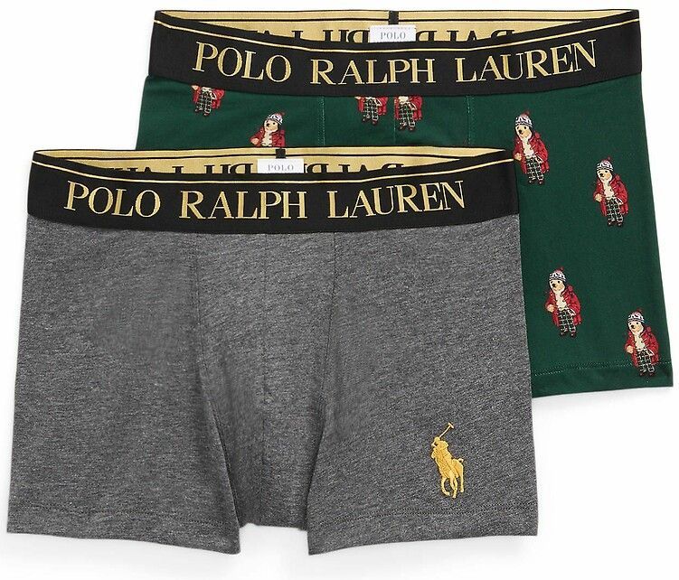 Geschenkdoos met 2 boxershorts POLO RALPH LAUREN. Katoen materiaal. Maten M. Grijs kleur