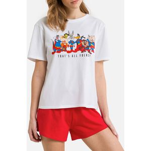 Pyjashort Looney Tunes X Superman LOONEY TUNES. Katoen materiaal. Maten M. Wit kleur