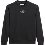Sweater met ronde hals, mono logo CALVIN KLEIN JEANS. Katoen materiaal. Maten S. Zwart kleur