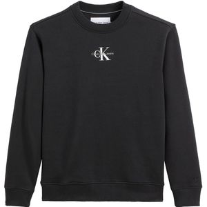 Sweater met ronde hals, mono logo CALVIN KLEIN JEANS. Katoen materiaal. Maten S. Zwart kleur