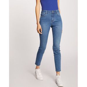 Skinny jeans met hoge taille MORGAN. Denim materiaal. Maten 40 FR - 38 EU. Blauw kleur