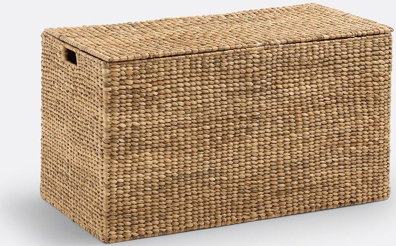 Koffer in waterhyacint, Semra LA REDOUTE INTERIEURS. Hout, rotan materiaal. Maten één maat. Beige kleur