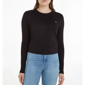 T-shirt met ronde hals en lange mouwen CALVIN KLEIN JEANS. Katoen materiaal. Maten S. Zwart kleur