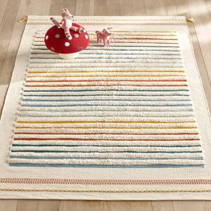 Handgeweven tapijt voor kinderen, in biologisch katoen, Tomulo AM.PM. Katoen materiaal. Maten 160 x 230 cm. Multicolor kleur