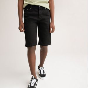 Bermuda in jeans LA REDOUTE COLLECTIONS. Denim materiaal. Maten 10 jaar - 138 cm. Zwart kleur