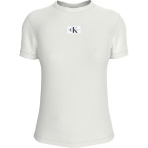 T-shirt met ronde hals en korte mouwen CALVIN KLEIN JEANS. Katoen materiaal. Maten XS. Wit kleur