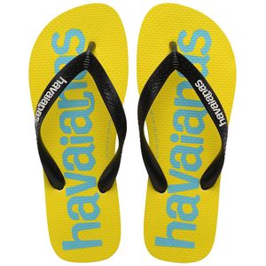 Teenslippers Top Logomania HAVAIANAS. Rubber materiaal. Maten 43/44. Geel kleur