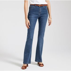 Bootcut jeans ANNE WEYBURN. Denim materiaal. Maten 46 FR - 44 EU. Blauw kleur