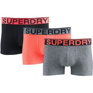 Set van 3 effen boxershorts SUPERDRY. Katoen materiaal. Maten XL. Oranje kleur