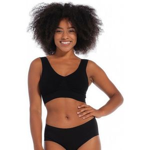 Comfortabele bustier in bamboe MAGIC BODYFASHION. Polyamide materiaal. Maten L. Zwart kleur