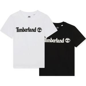 Set van 2 T-shirts met korte mouwen TIMBERLAND. Katoen materiaal. Maten 14 jaar - 162 cm. Wit kleur