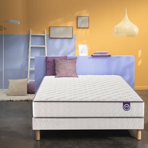 Matras 520 pocketveren, Well Bed MERINOS.  materiaal. Maten 140 x 200 cm. Wit kleur
