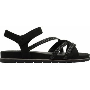 Sandalen met lichte sleehak TAMARIS. Synthetisch materiaal. Maten 39. Zwart kleur