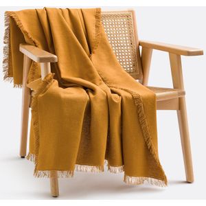 Panama - Plaid - Kerrie Kleur - Katoen - Met Franjes