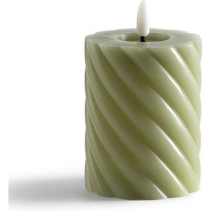 Gedraaide LED kaars in wax H12,3 cm, Caspar LA REDOUTE INTERIEURS.  materiaal. Maten één maat. Groen kleur