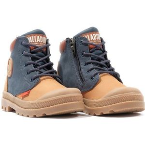 Bottines Pampa Hi Cuff Waterproof PALLADIUM. Leer materiaal. Maten 33. Blauw kleur