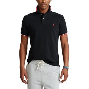 Rechte fit polo in piquétricot POLO RALPH LAUREN. Katoen materiaal. Maten XL. Zwart kleur