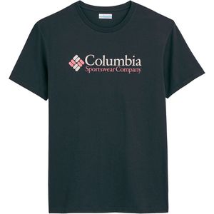 T-shirt met korte mouwen en logo op borst essentiel COLUMBIA. Katoen materiaal. Maten S. Zwart kleur