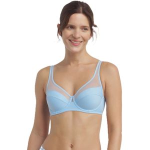 Omsluitende BH Generous DIM. Polyamide materiaal. Maten 90E FR - 75E EU. Blauw kleur