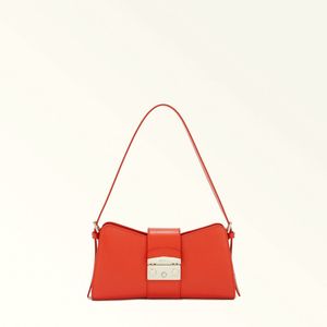 Handtas in leer FURLA METROPOLIS S FURLA. Leer materiaal. Maten één maat. Oranje kleur