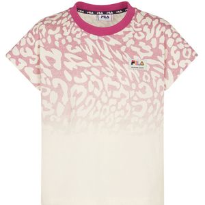 T-shirt met korte mouwen en grafische print FILA. Katoen materiaal. Maten 11/12 jaar - 144/150 cm. Beige kleur