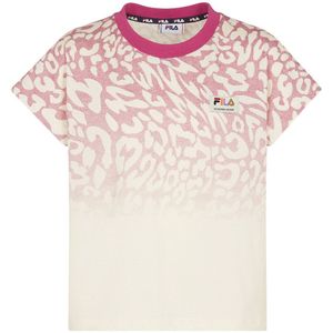 T-shirt met korte mouwen en grafische print FILA. Katoen materiaal. Maten 13/14 jaar - 153/156 cm. Beige kleur