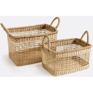 Set van 2 manden met handvatten, herbarium, Sola