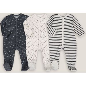 Set van 3 pyjama's in fluweel LA REDOUTE COLLECTIONS. Fluweel materiaal. Maten prema - 45 cm. Beige kleur