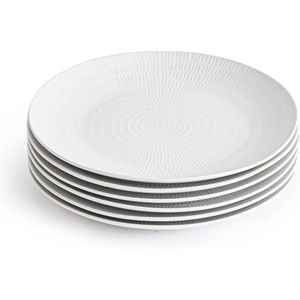 Set van 6 platte borden in zandsteen, Rizia LA REDOUTE INTERIEURS. Zandsteen materiaal. Maten één maat. Beige kleur