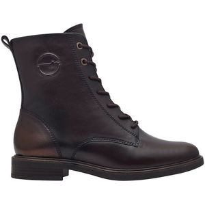 Bottines met veters in leer TAMARIS. Leer materiaal. Maten 37. Kastanje kleur