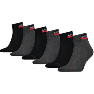 Set van 6 paar lage sokken LEVI'S. Katoen materiaal. Maten 35/38. Zwart kleur