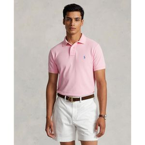 Polo custom slim fit, Pony Player geborduurd POLO RALPH LAUREN. Katoen materiaal. Maten M. Roze kleur