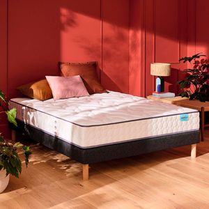 Cosy Lit - Ensemble Matras en Lattenbodem - Grijs - Massief Hout