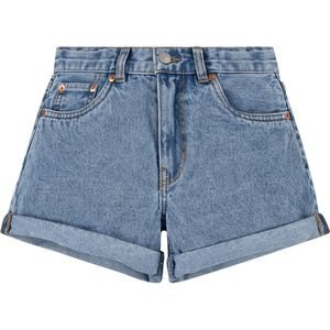 Mom jeansshort LEVI'S KIDS. Katoen materiaal. Maten 8 jaar - 126 cm. Blauw kleur