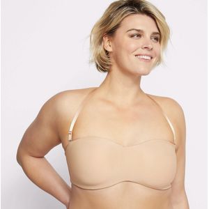 Minimizer bandeau-BH MAIDENFORM. Polyamide materiaal. Maten 90E FR - 75E EU. Beige kleur