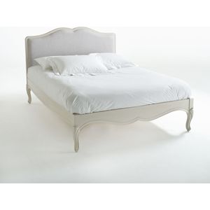 Bed met lattenbodem, Trianon LA REDOUTE INTERIEURS. Stof materiaal. Maten 140 x 190 cm. Wit kleur