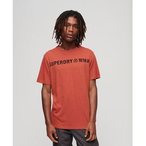 T-shirt met ronde hals en logo SUPERDRY. Katoen materiaal. Maten L. Oranje kleur