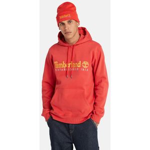 Hoodie 50 jaar TIMBERLAND. Katoen materiaal. Maten M. Rood kleur