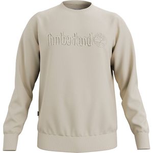 Sweater met ronde hals en geborduurd ton sur ton logo TIMBERLAND. Katoen materiaal. Maten S. Beige kleur