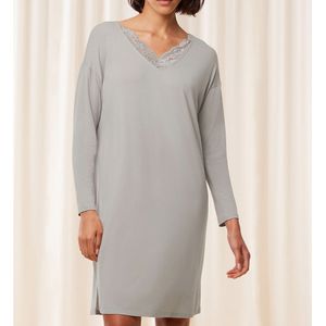 Nachthemd in modal Timeless Sensuality TRIUMPH. Modal materiaal. Maten 42 FR - 40 EU. Grijs kleur