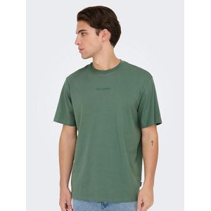 Los T-shirt met ronde hals ONLY & SONS. Katoen materiaal. Maten M. Groen kleur