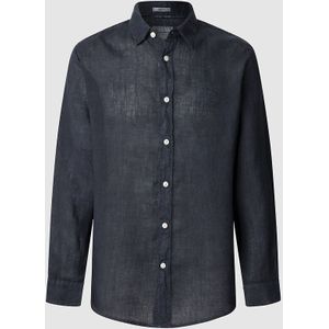 Recht gesneden linnen overhemd PEPE JEANS. Katoen materiaal. Maten L. Blauw kleur