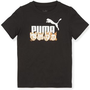 T-shirt met korte mouwen PUMA. Katoen materiaal. Maten 30 mnd - 90 cm. Zwart kleur