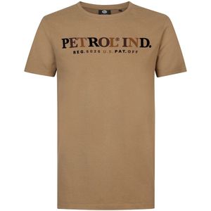 T-shirt met ronde hals PETROL INDUSTRIES. Katoen materiaal. Maten S. Beige kleur