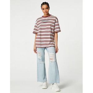 Gestreept oversized T-shirt Kentucky DON’T CALL ME JENNYFER. Katoen materiaal. Maten XXXS/XXS. Multicolor kleur